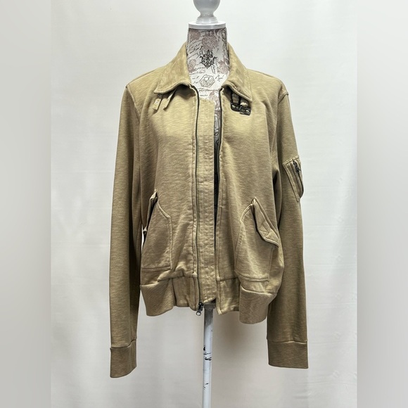 DENIM & SUPPLY Ralph Lauren Khaki cotton full zip jacket size XL - Picture 5 of 12